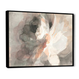 Abstract Peony Grey Framed Canvas Vibrant Black - 1.5 Thick