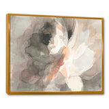 Abstract Peony Grey Framed Canvas Vibrant Gold - 1.5 Thick