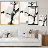 Abstract Neutral III Framed Print Matte White - 1.5 Width