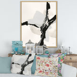 Abstract Neutral III Framed Canvas Matte White - 1.5 Thick