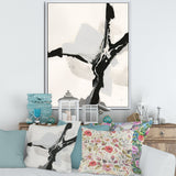 Abstract Neutral III Framed Canvas Matte White - 1.5 Thick