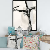 Abstract Neutral II Framed Canvas Vibrant Black - 1.5 Thick