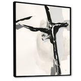 Abstract Neutral II Framed Canvas Vibrant Black - 1.5 Thick