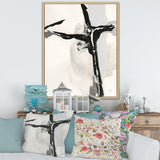 Abstract Neutral II Framed Canvas Matte White - 1.5 Thick