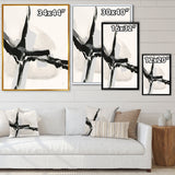 Abstract Neutral I Framed Print Matte White - 1.5 Width