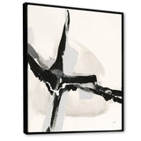 Abstract Neutral I Framed Canvas Vibrant Black - 1.5 Thick