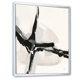 Abstract Neutral I Framed Canvas Matte White - 1.5 Thick