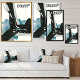 Geometric Black and Teal III