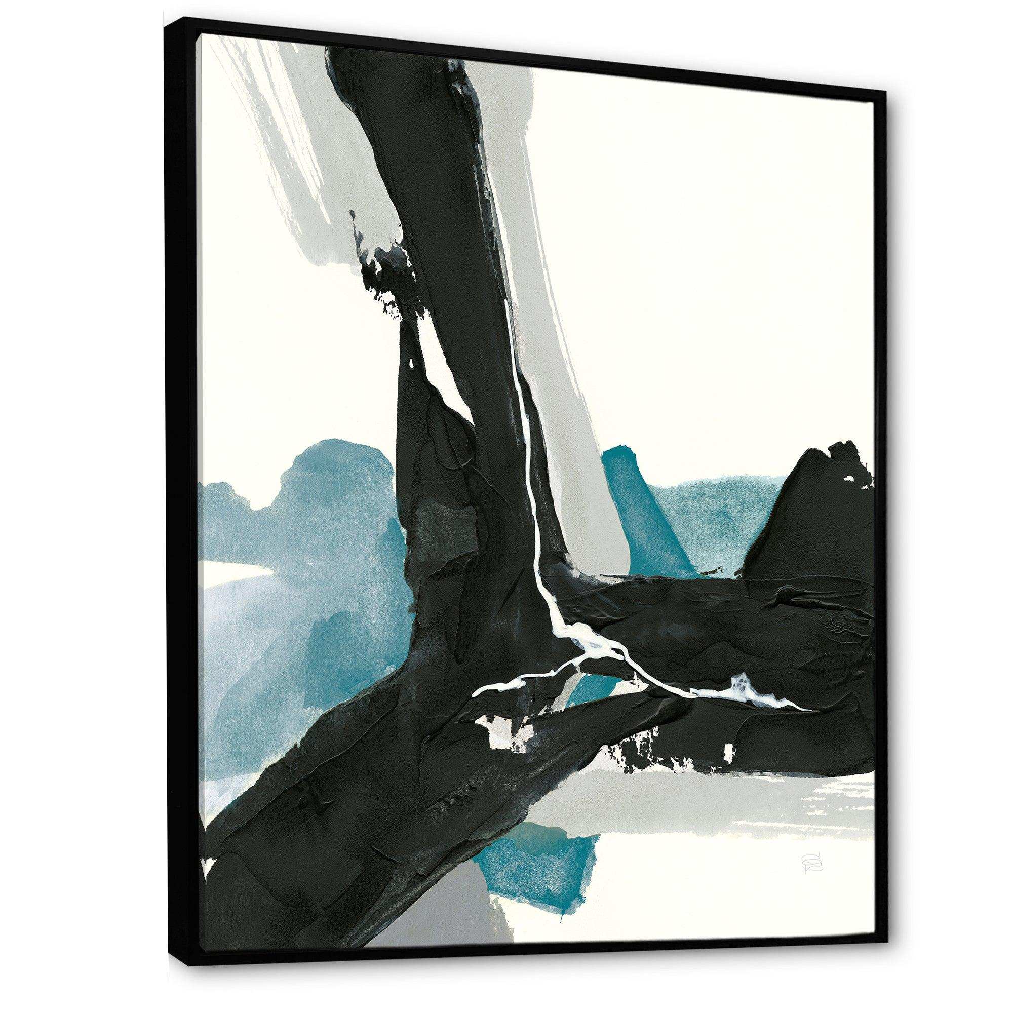 Geometric Black and Teal III