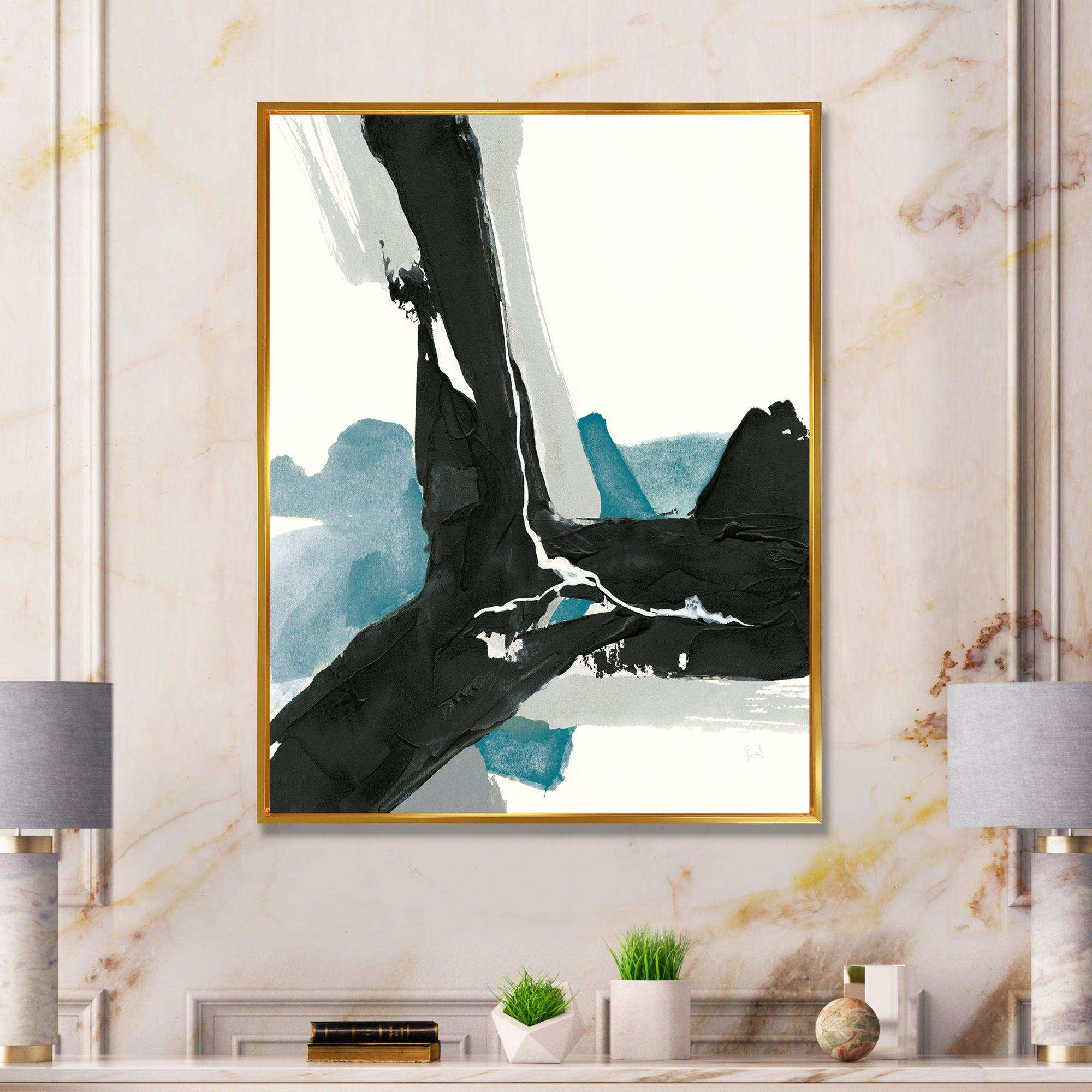 Geometric Black and Teal III