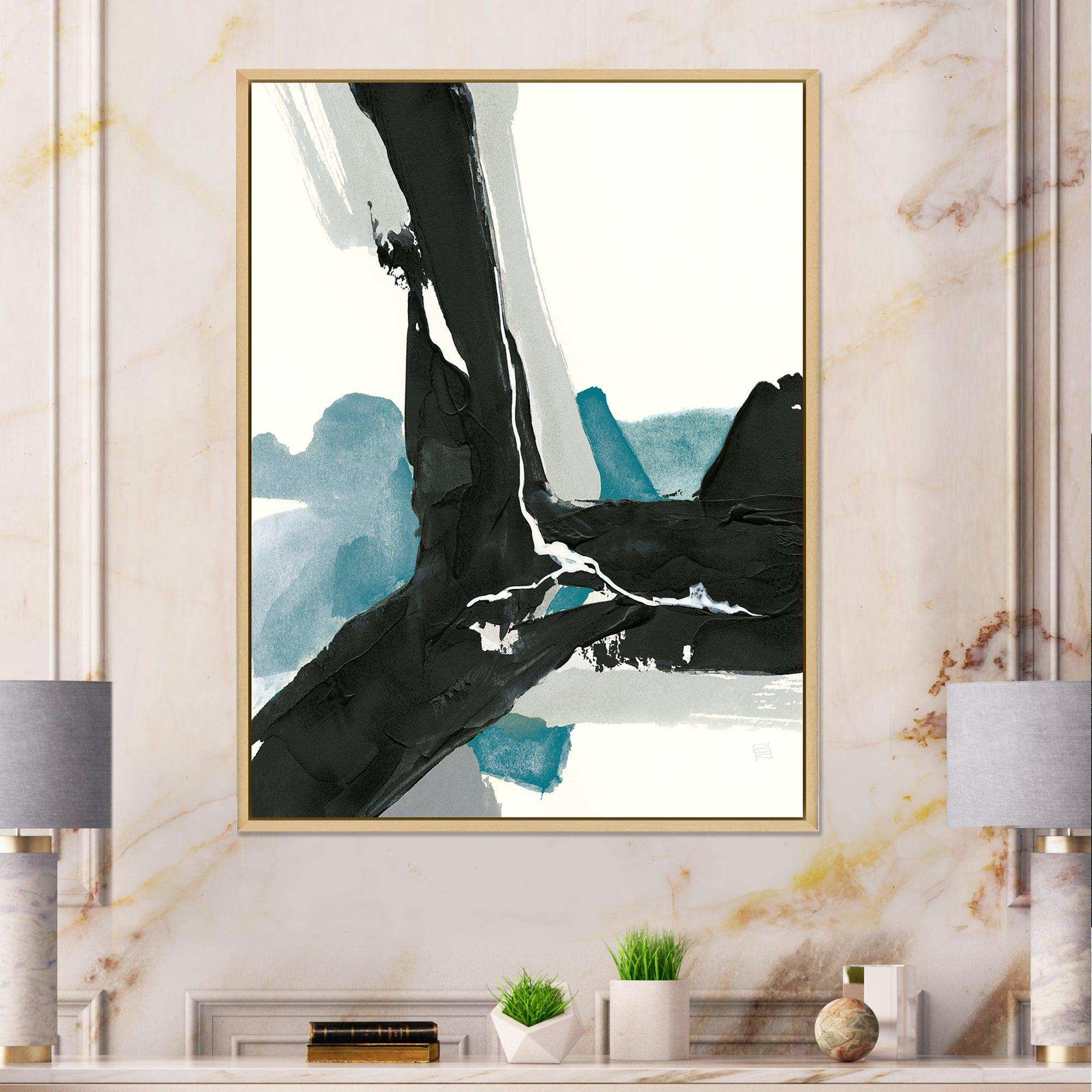 Geometric Black and Teal III