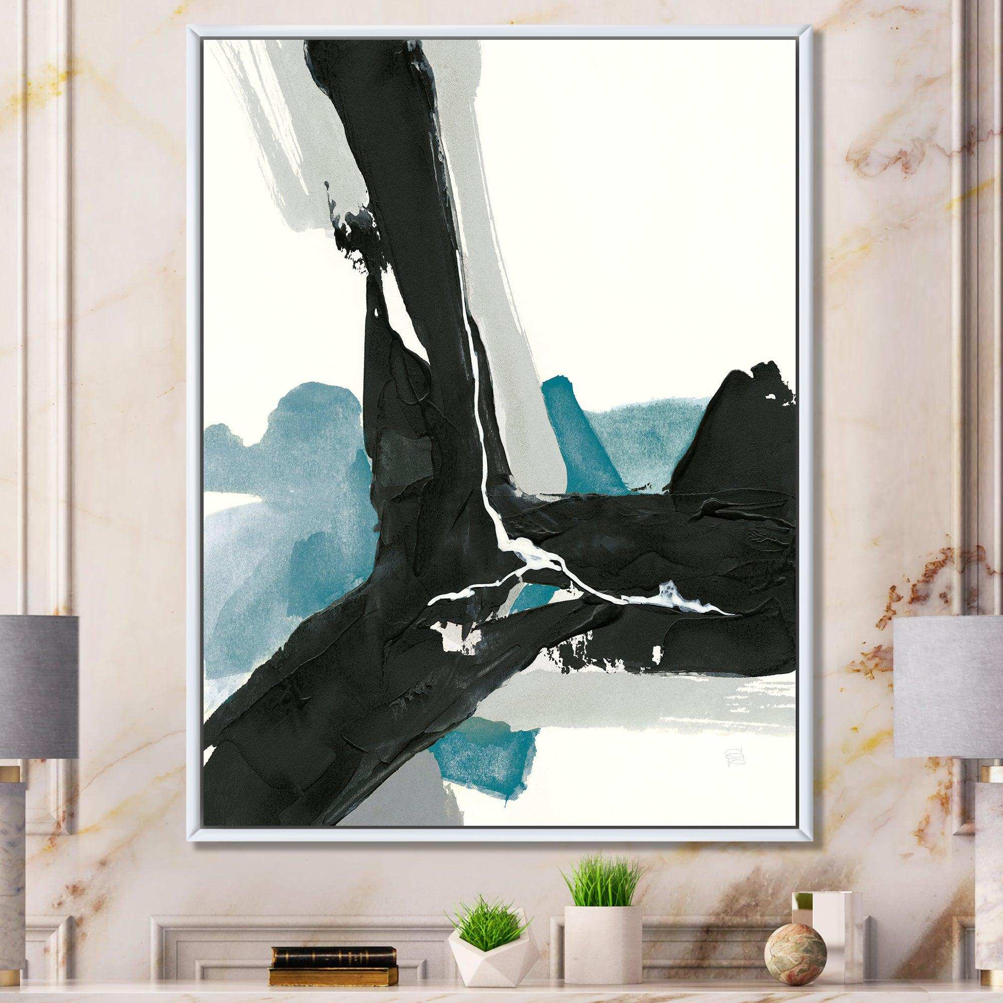 Geometric Black and Teal III