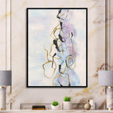 Gold Lines on Pastel I