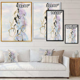 Gold Lines on Pastel I