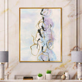 Gold Lines on Pastel I