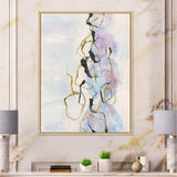 Gold Lines on Pastel I