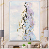 Gold Lines on Pastel I