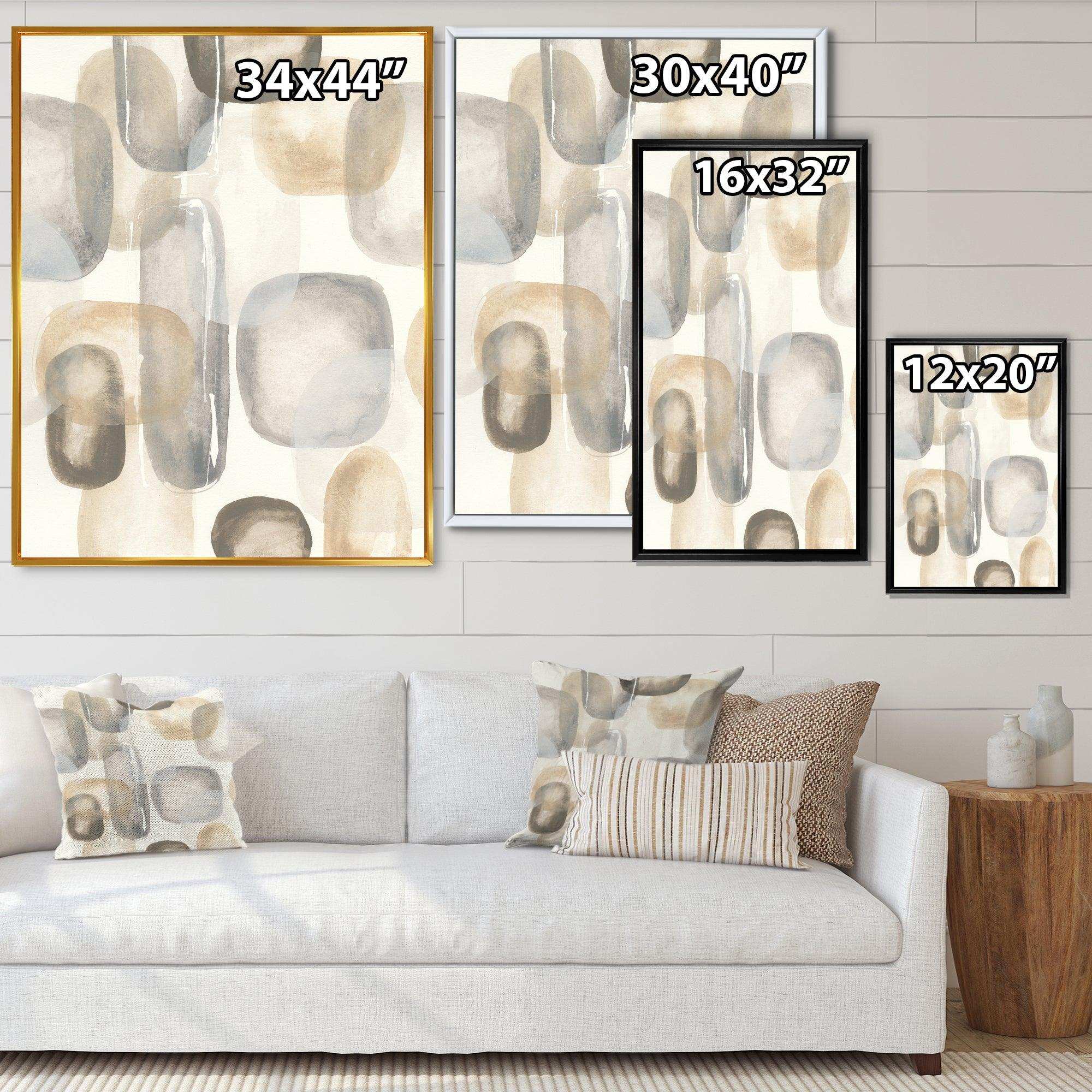 Neutral Oval Grey Stones I