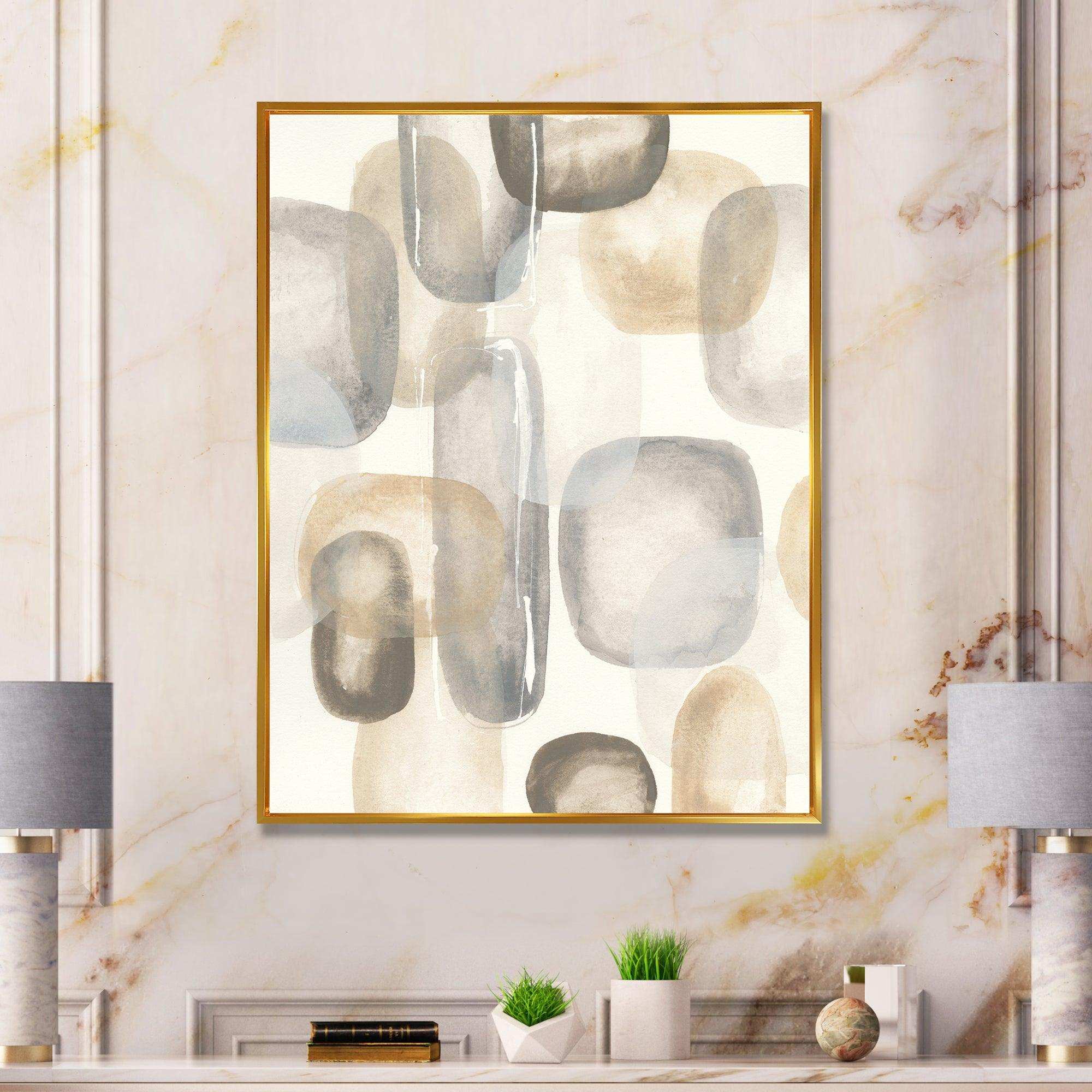 Neutral Oval Grey Stones I