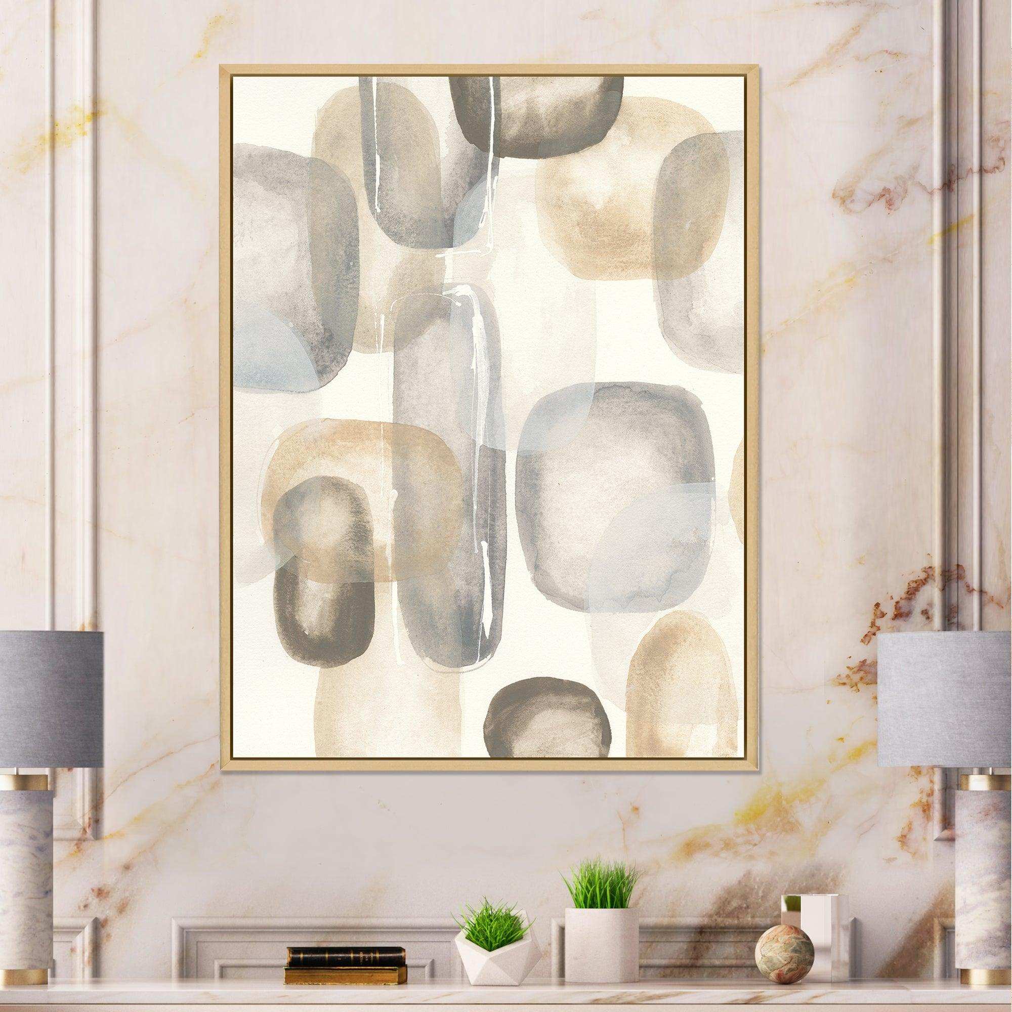 Neutral Oval Grey Stones I