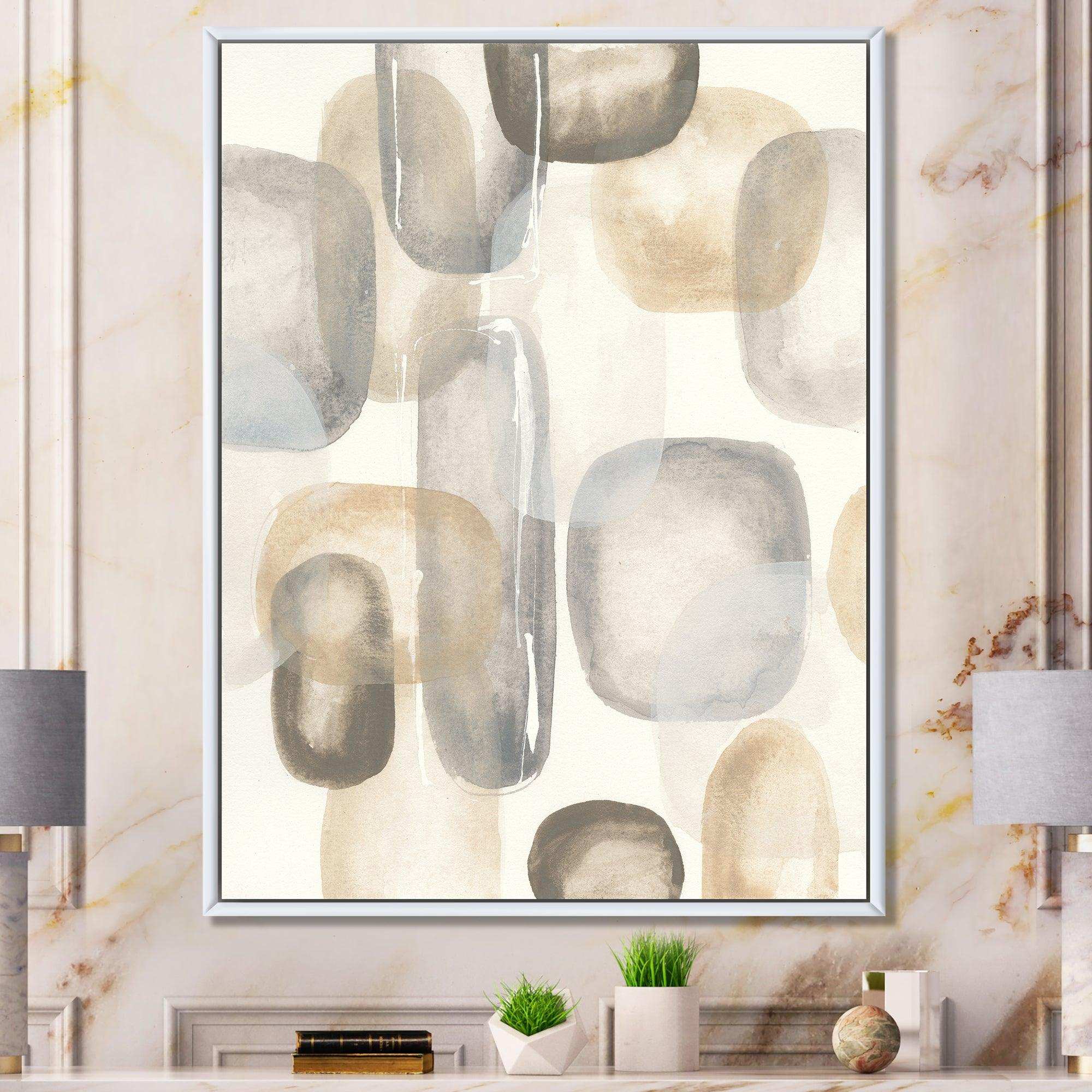 Neutral Oval Grey Stones I