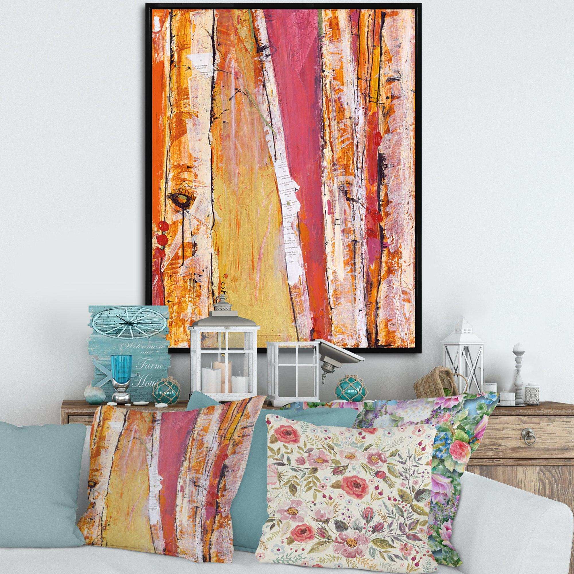 Orange Glam Natural Wood