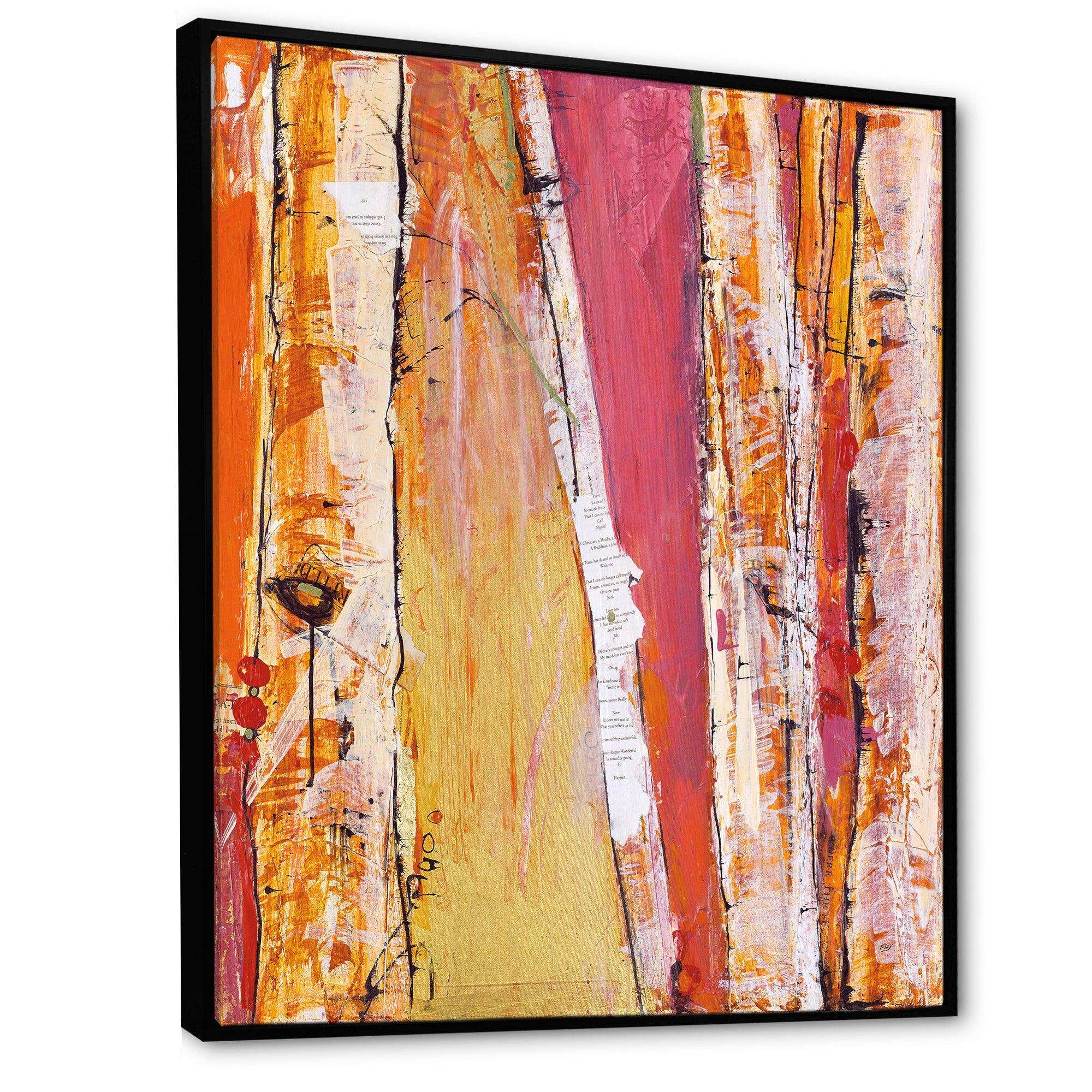 Orange Glam Natural Wood
