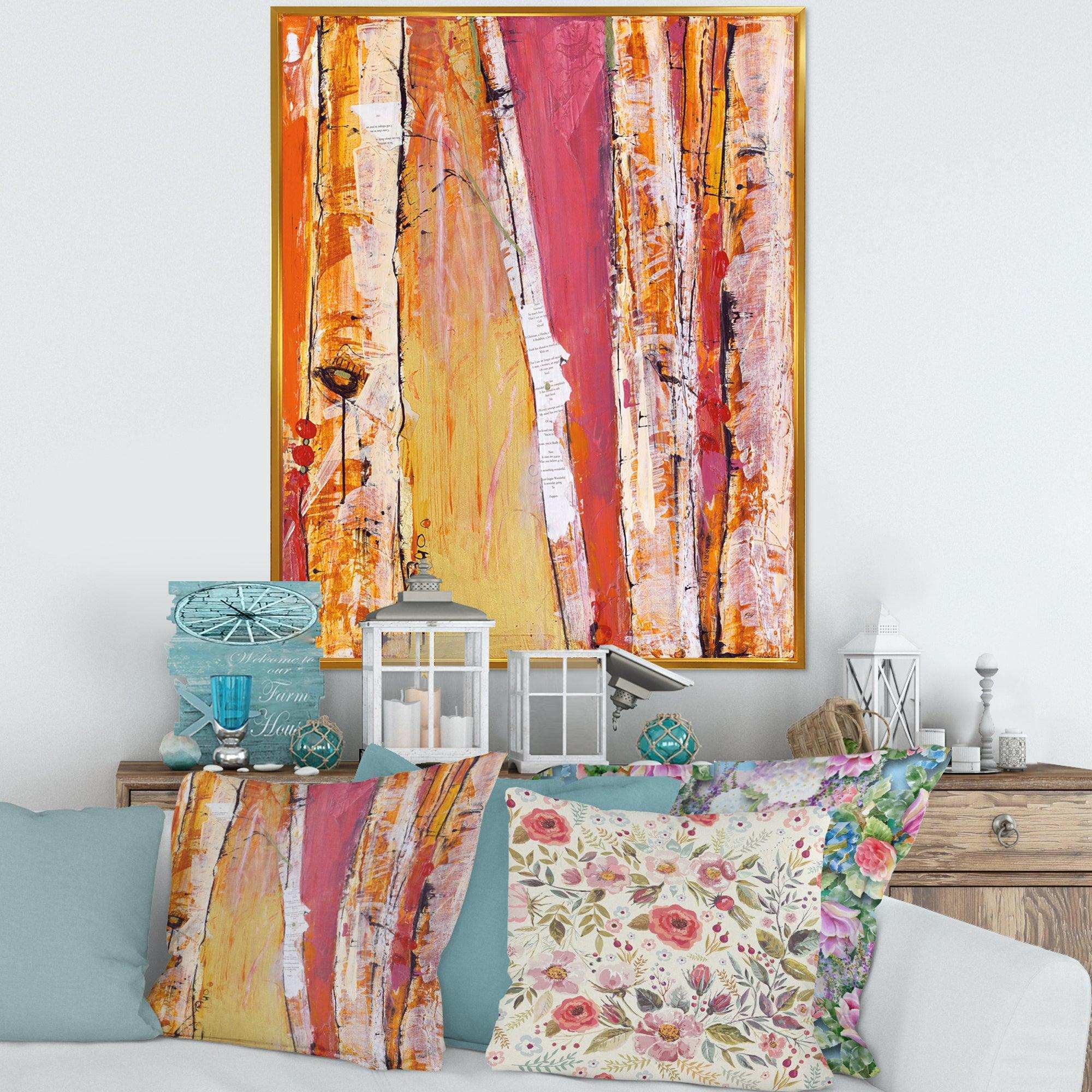 Orange Glam Natural Wood