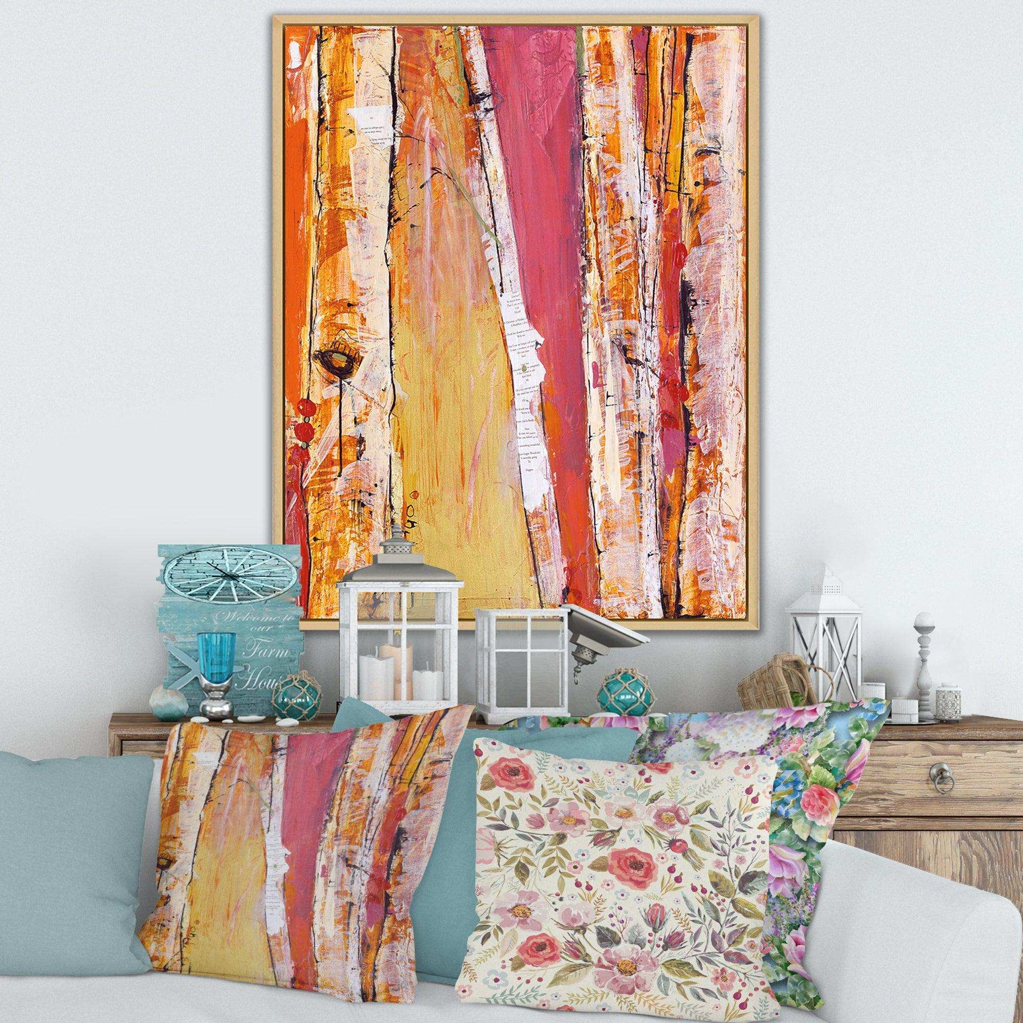 Orange Glam Natural Wood