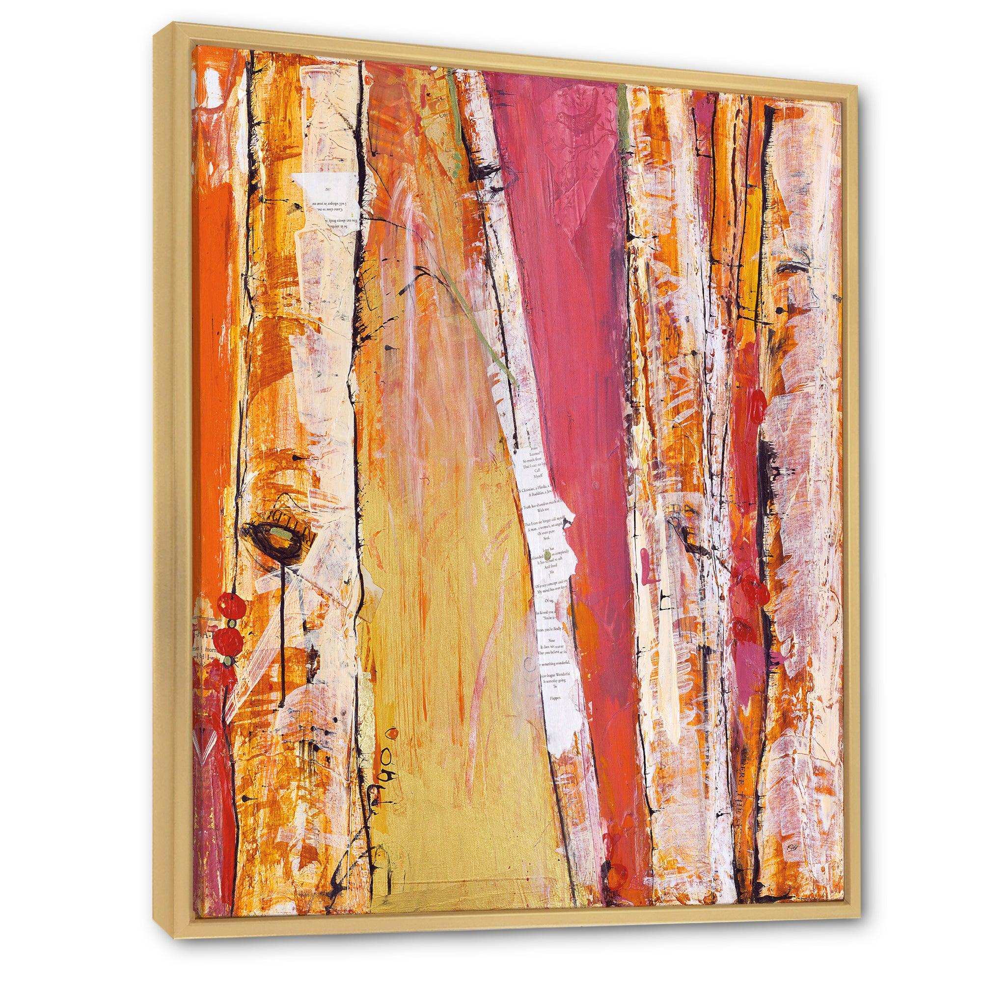 Orange Glam Natural Wood