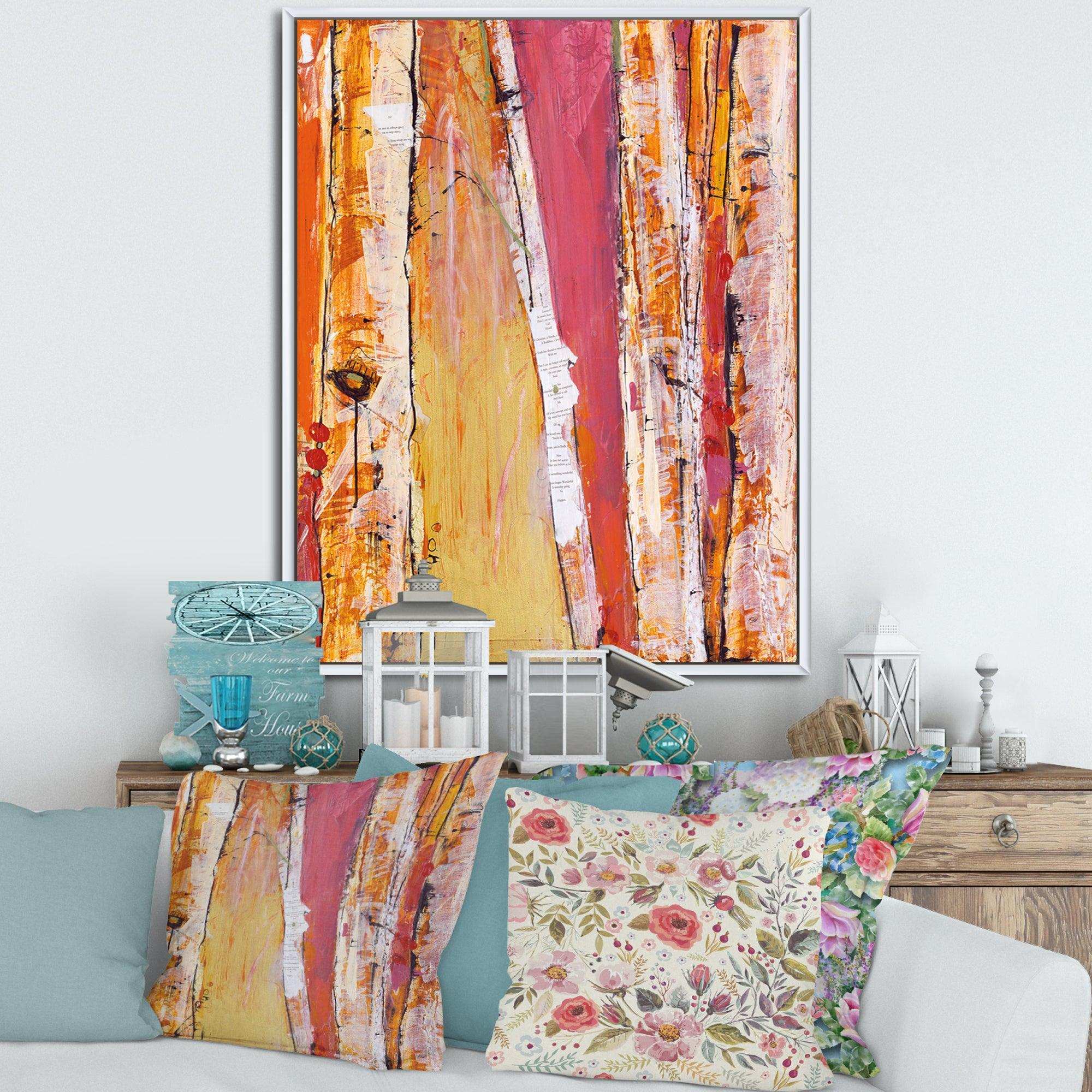 Orange Glam Natural Wood