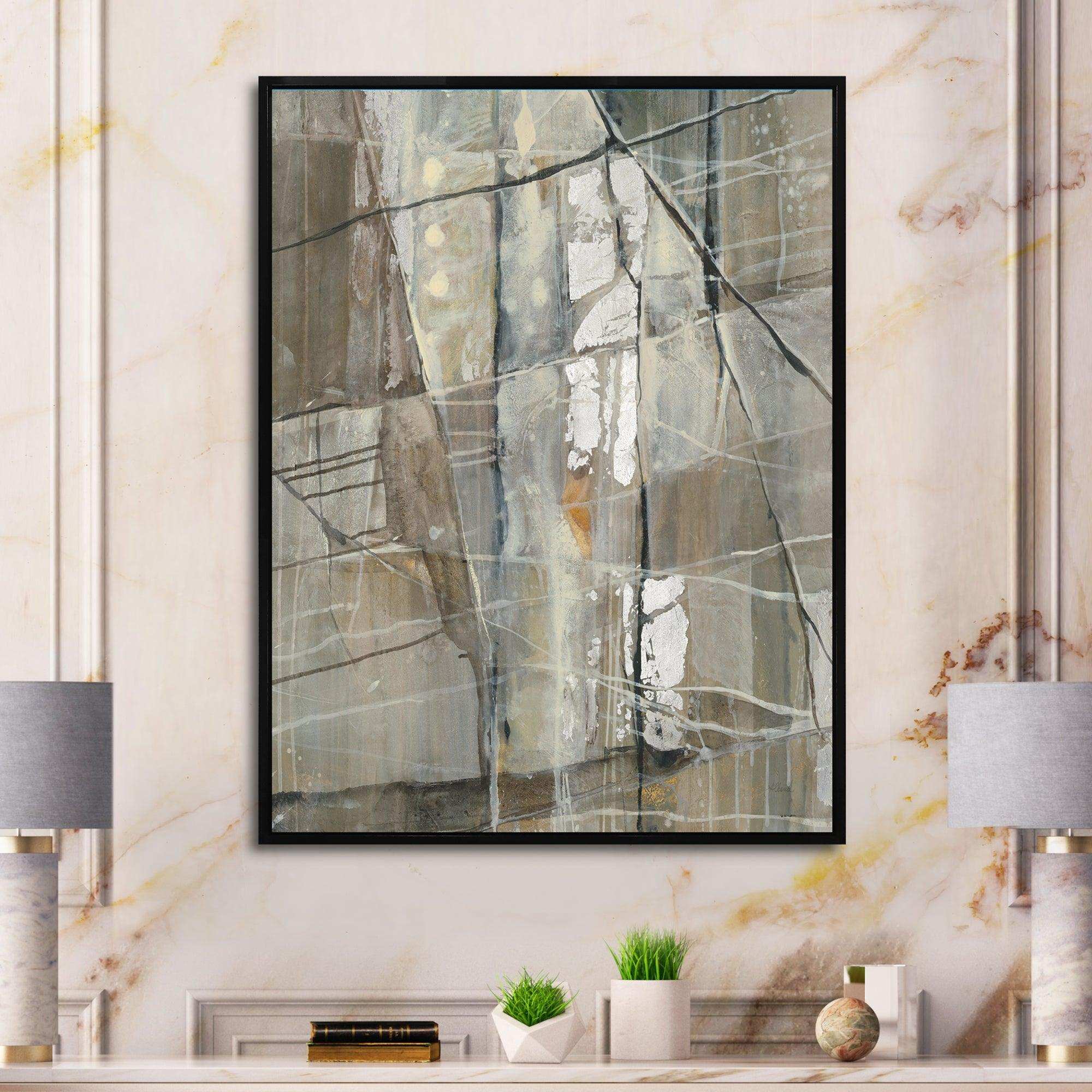 Grey Silver Geometric Composition