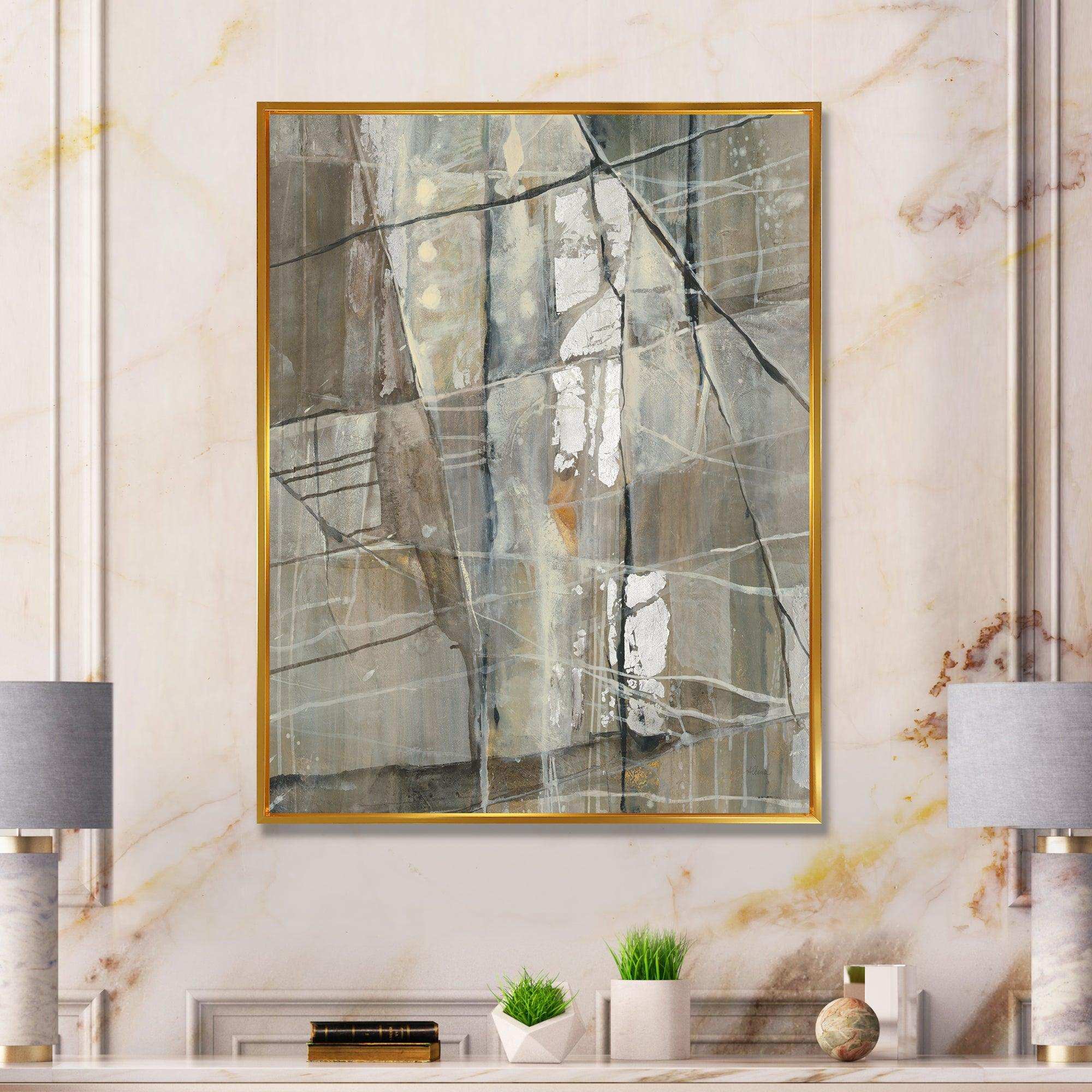 Grey Silver Geometric Composition