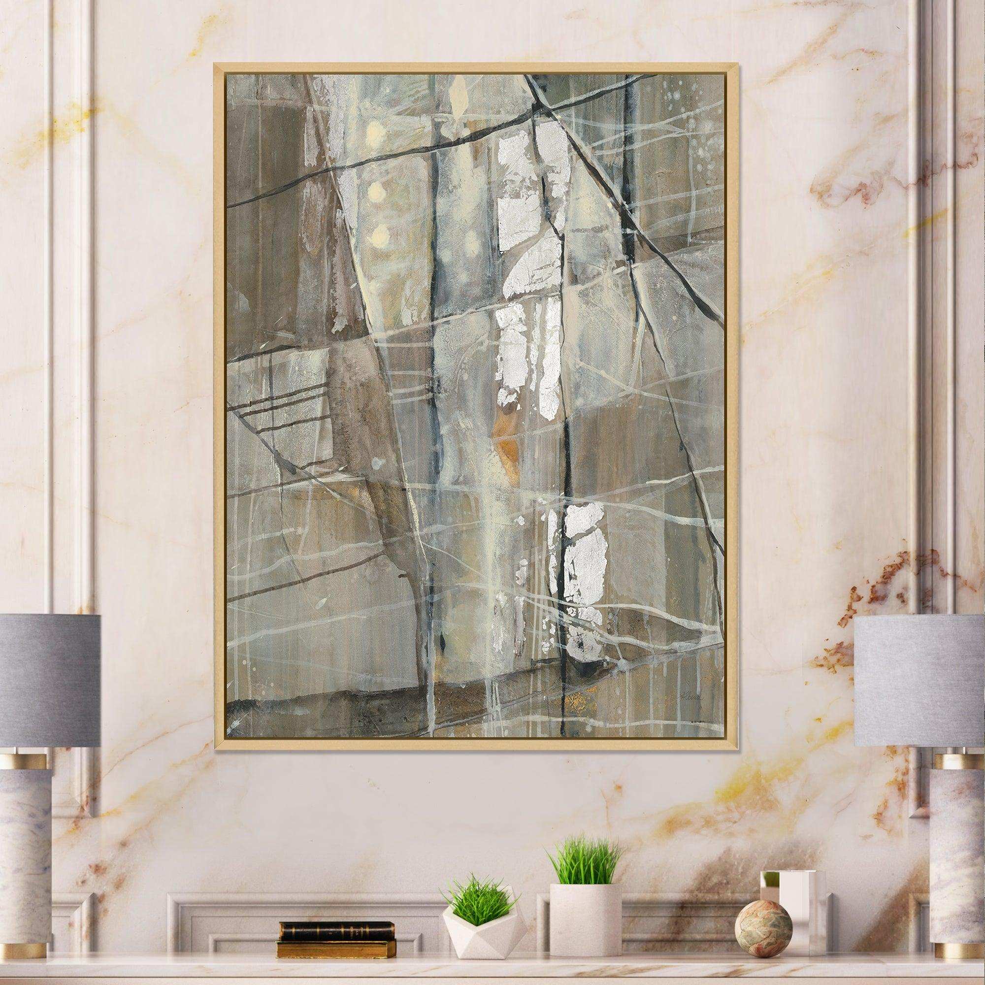 Grey Silver Geometric Composition