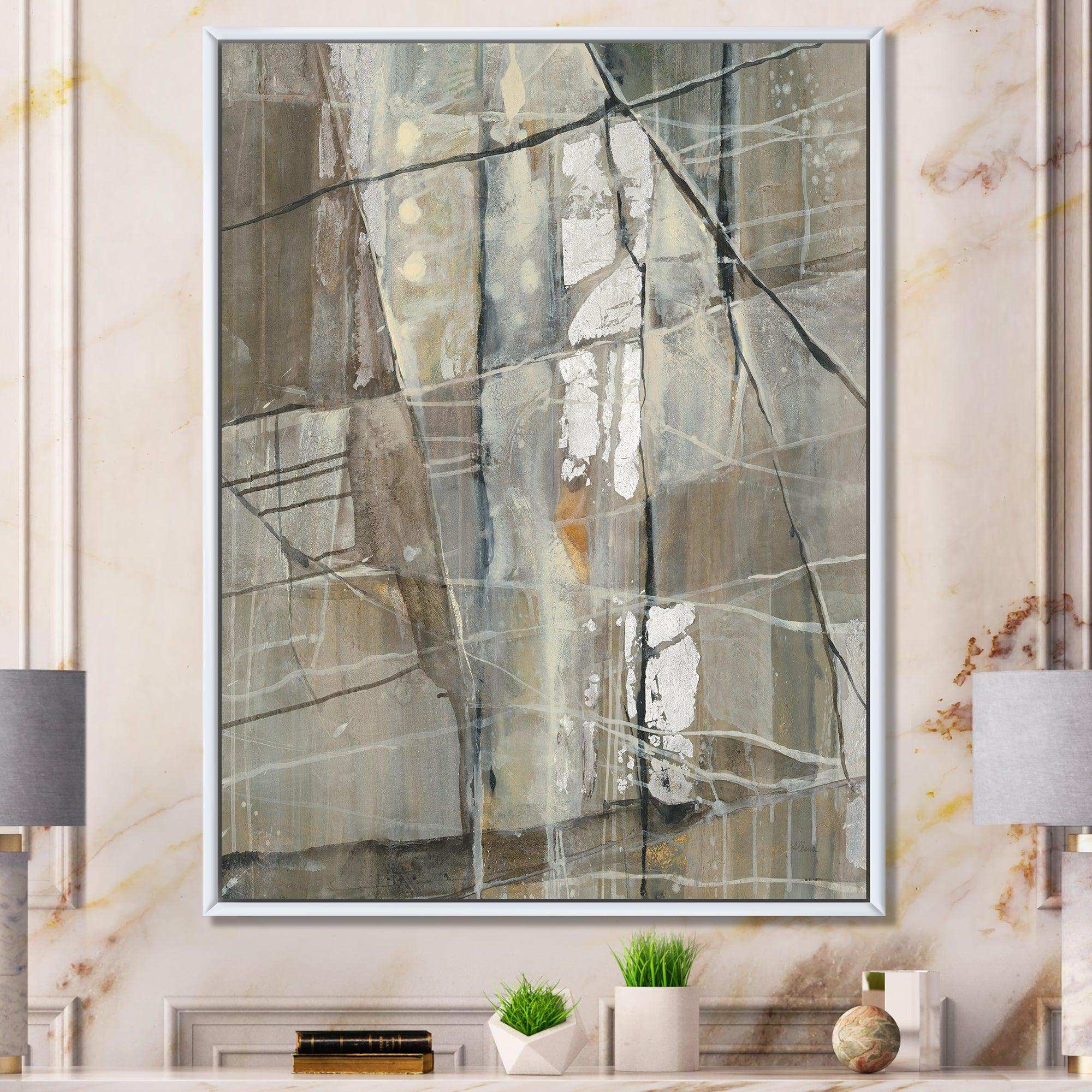 Grey Silver Geometric Composition