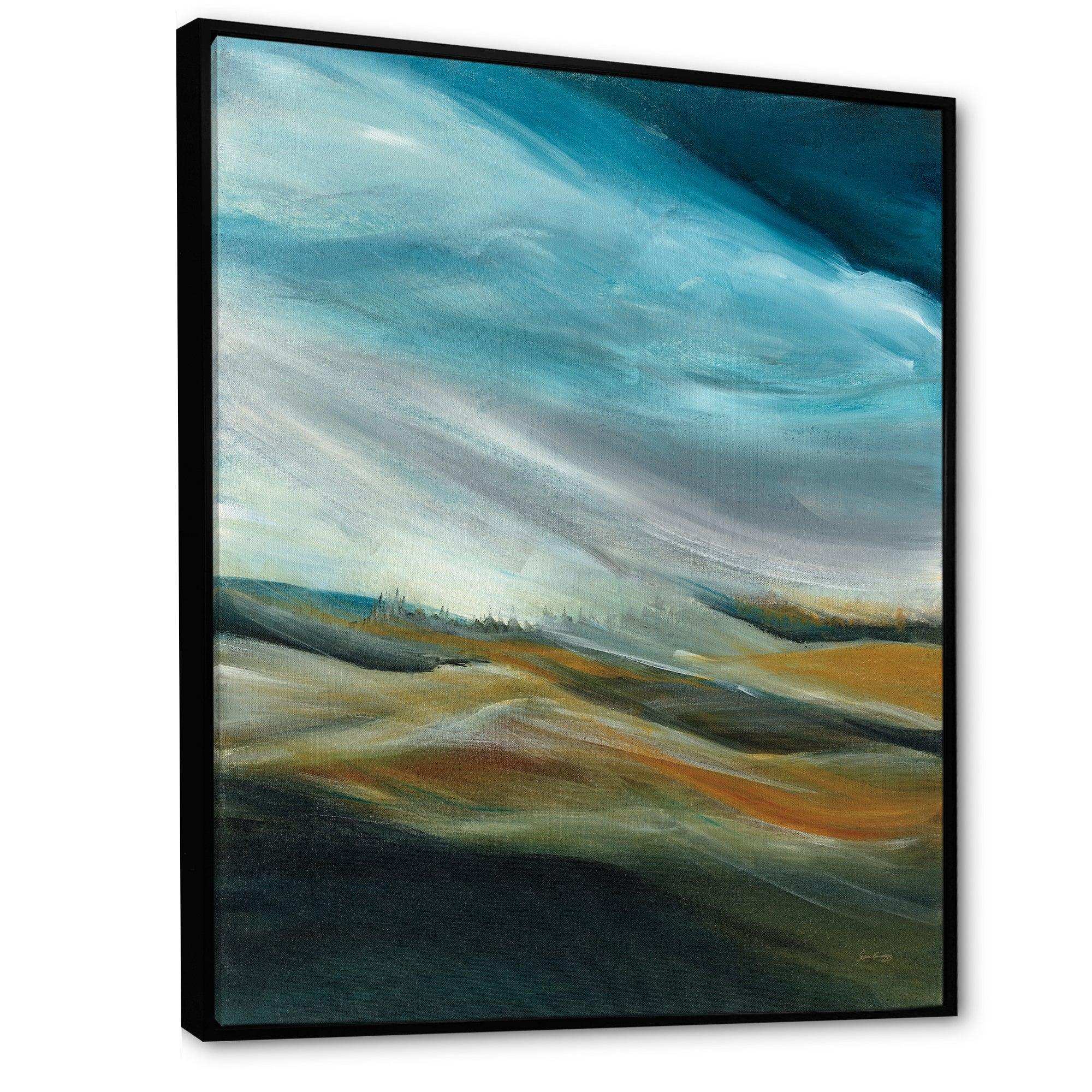Watercolor Desert Storm Abstract Blue