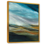Watercolor Desert Storm Abstract Blue