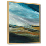 Watercolor Desert Storm Abstract Blue