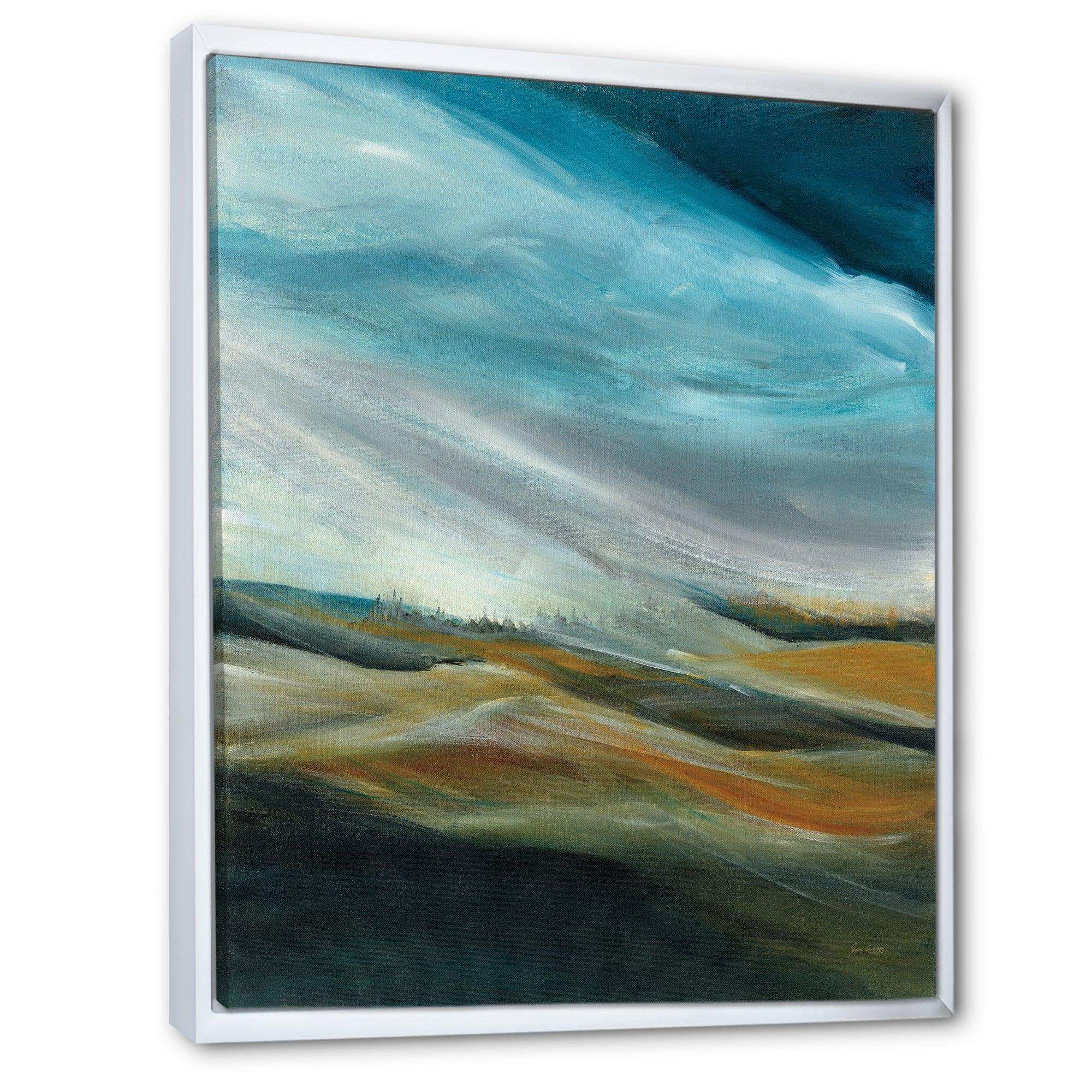 Watercolor Desert Storm Abstract Blue