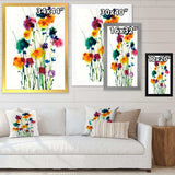 Indigo, Green And Yellow Watercolor