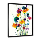 Indigo, Green And Yellow Watercolor