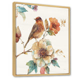 Farmhouse Bird on Flower Branch