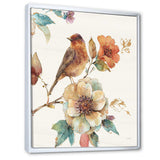 Farmhouse Bird on Flower Branch