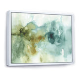 Abstract Watercolor Green House Framed Canvas Matte White - 1.5 Thick