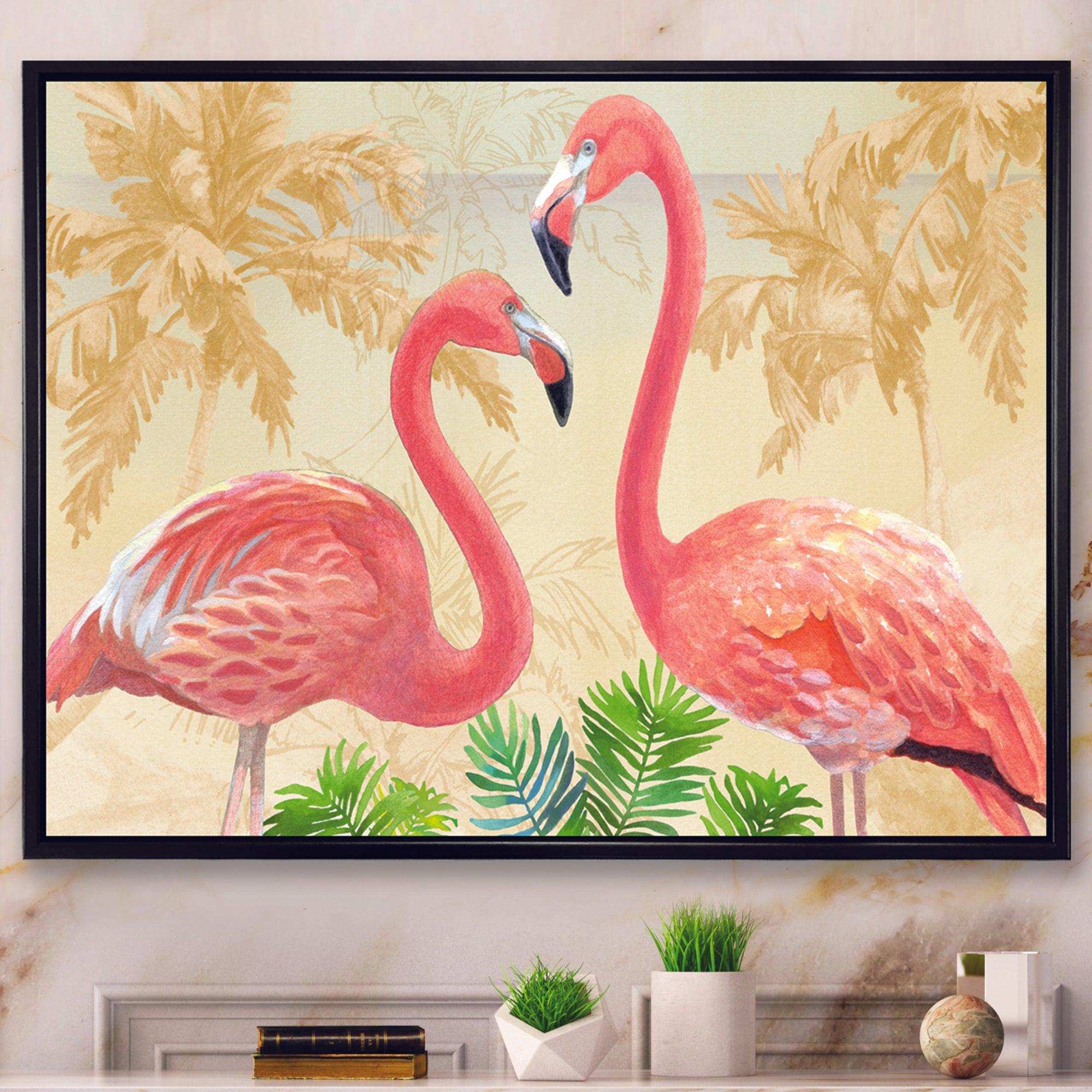 Gold Glam Flamingos