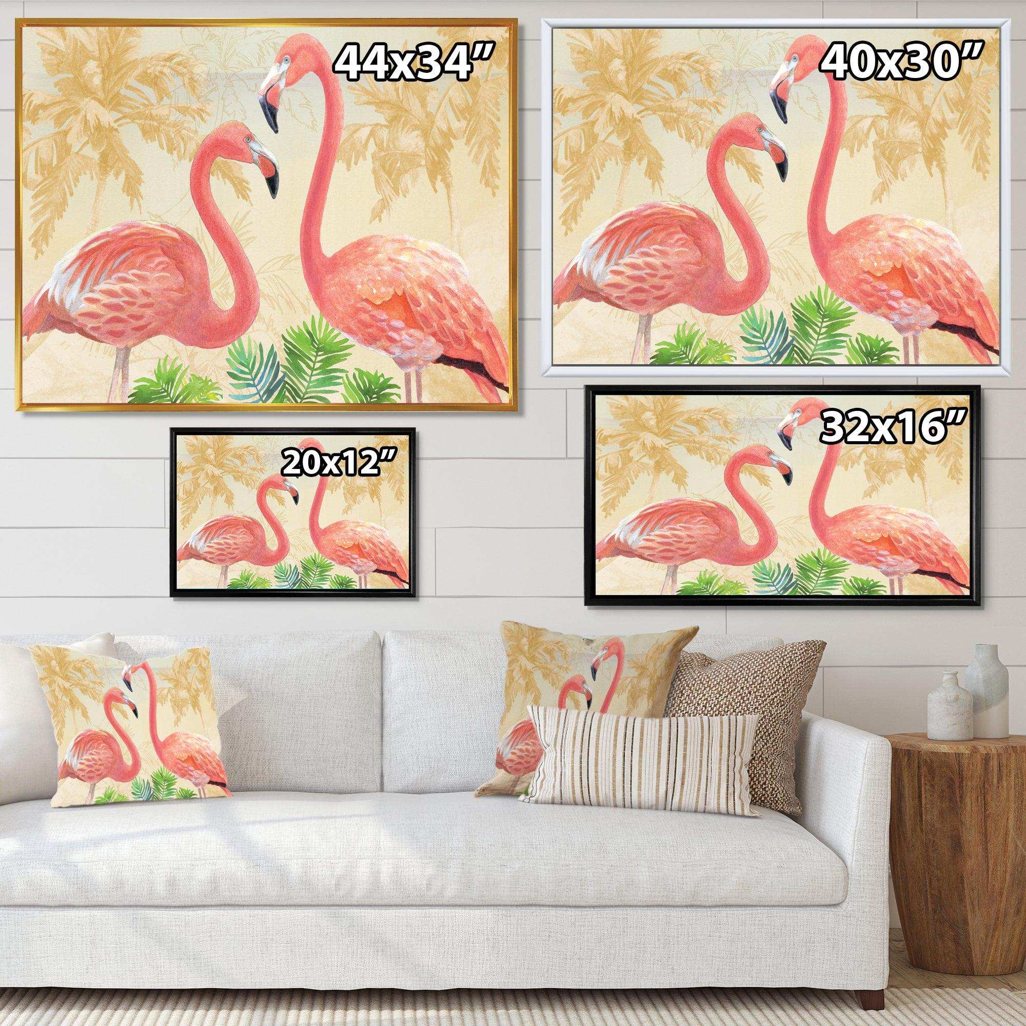 Gold Glam Flamingos