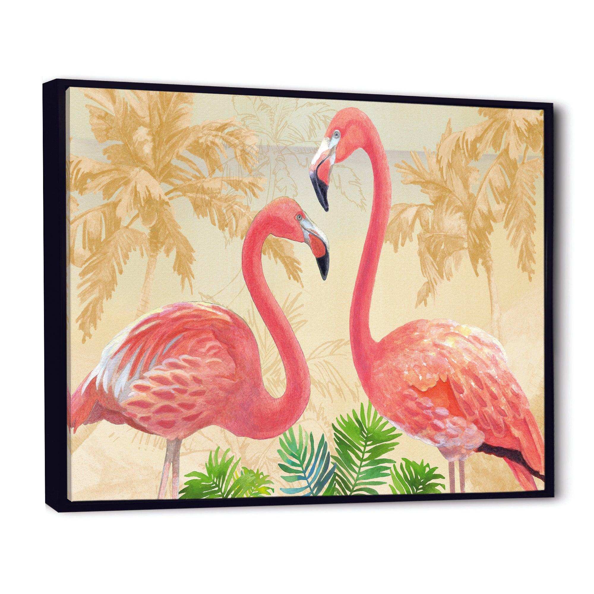 Gold Glam Flamingos