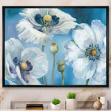 White Flower on Blue II