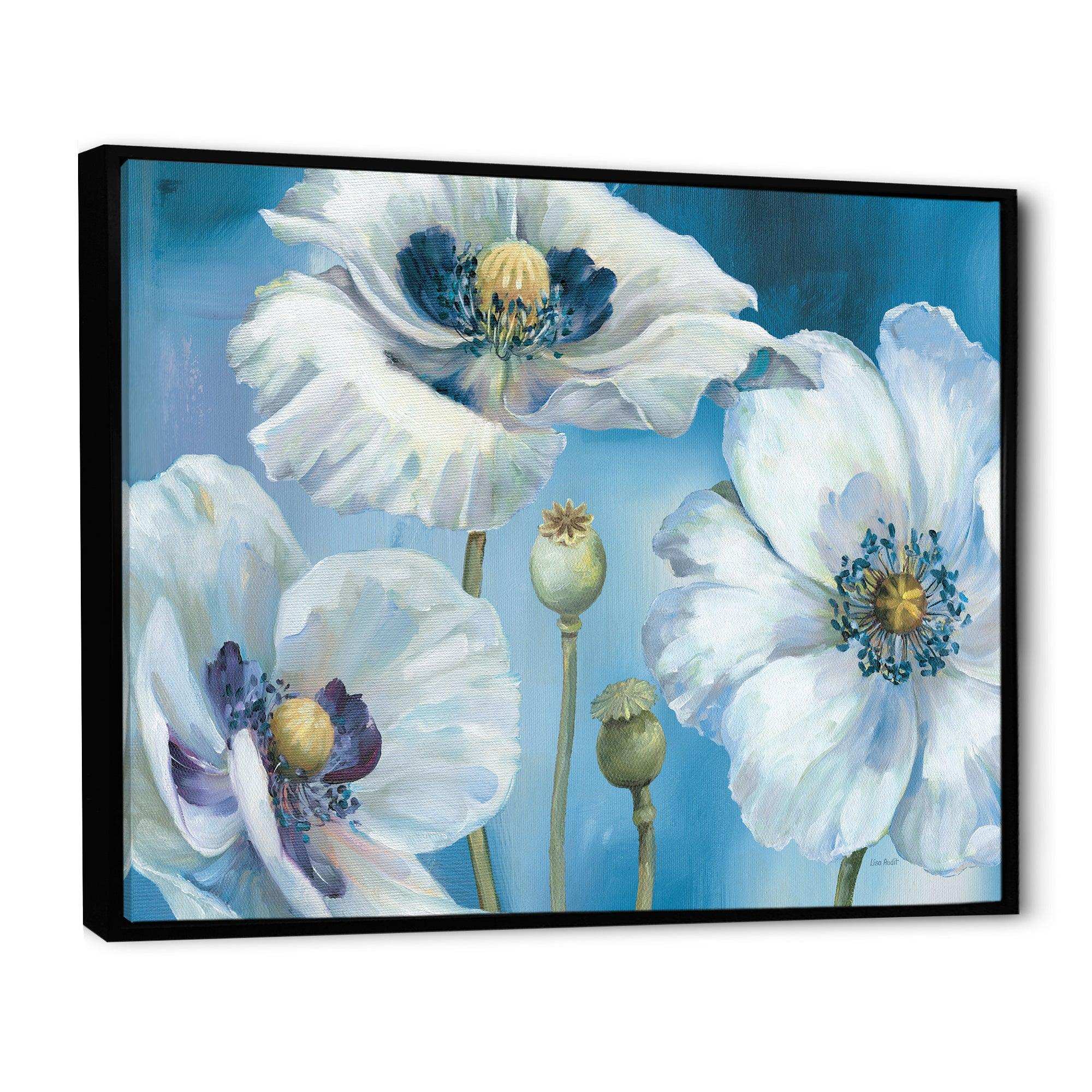 White Flower on Blue II