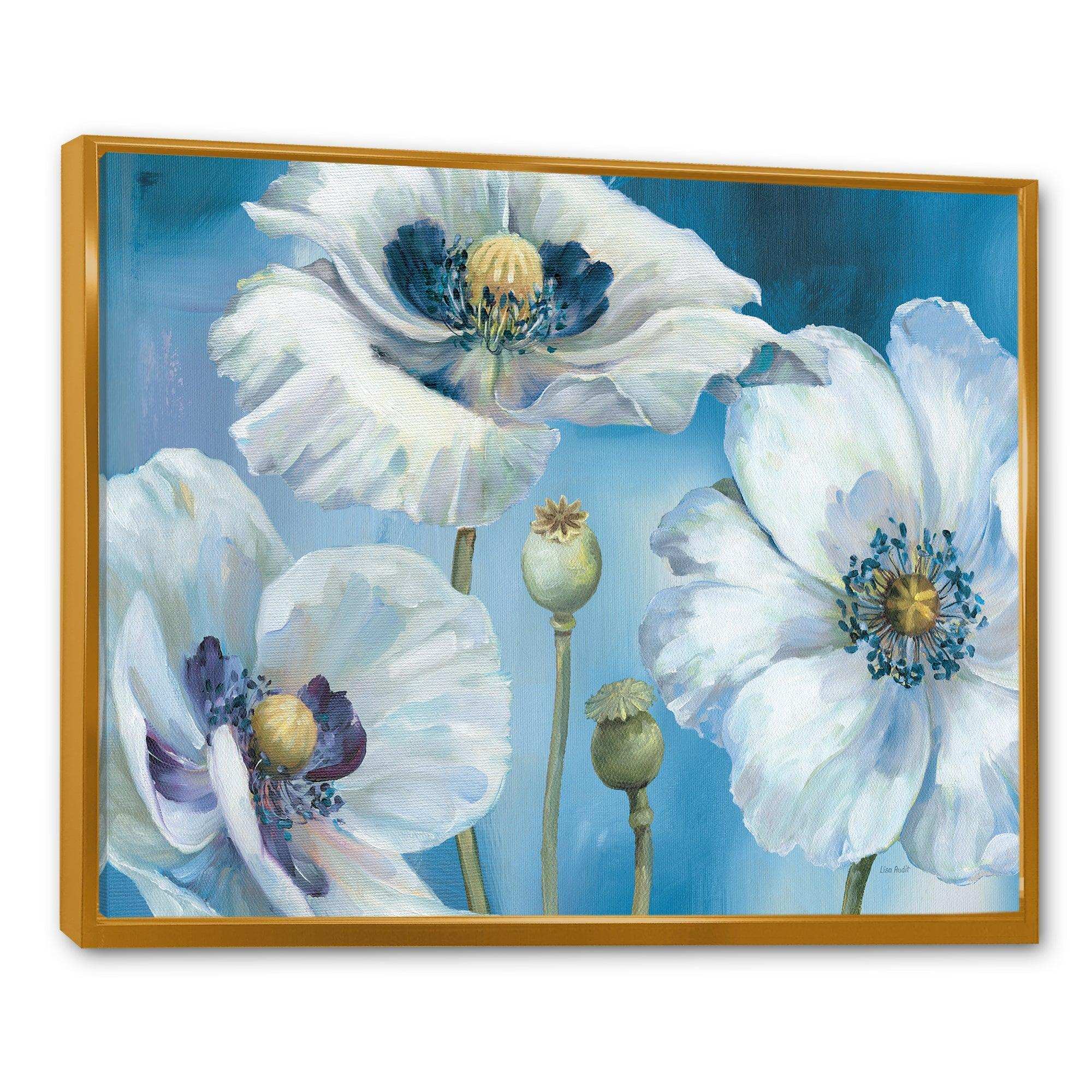 White Flower on Blue II